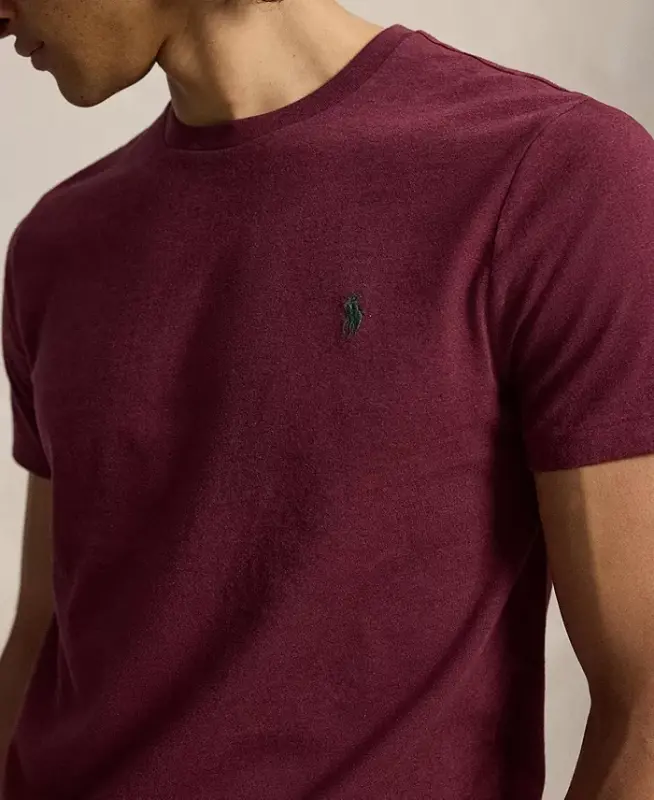 Men's Embroidered Pony Classic-Fit T-Shirt - Spring Wine Heather - 3