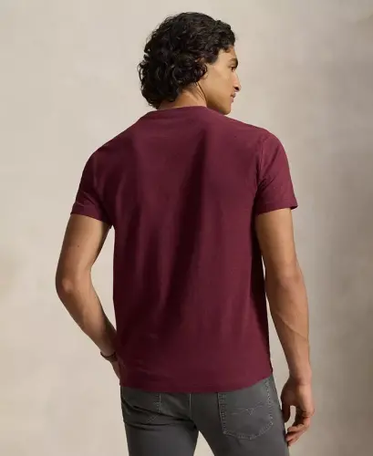 Men's Embroidered Pony Classic-Fit T-Shirt - Spring Wine Heather - 4