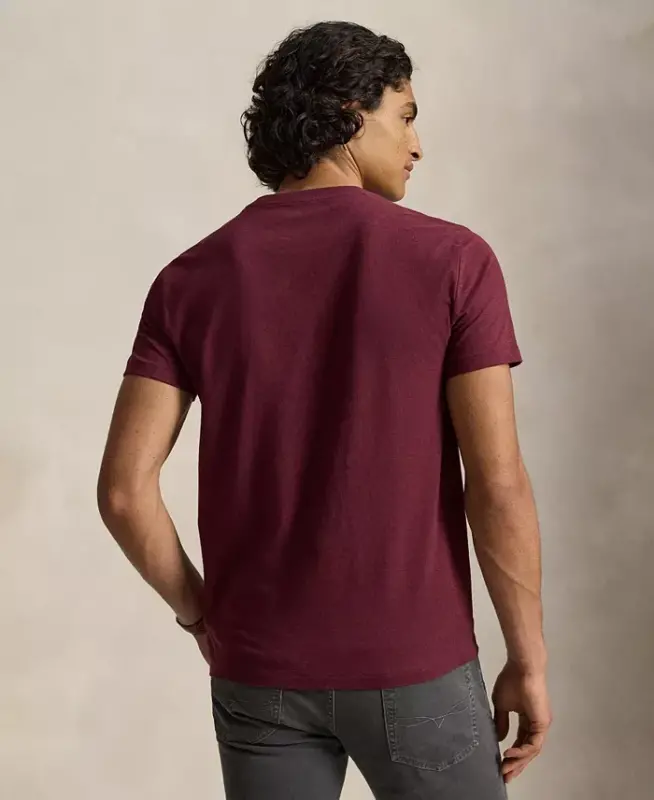 Men's Embroidered Pony Classic-Fit T-Shirt - Spring Wine Heather - 4