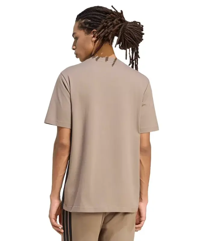 Men's Essential 3-Stripes Single Jersey T-Shirt - Khasix/Black - 3