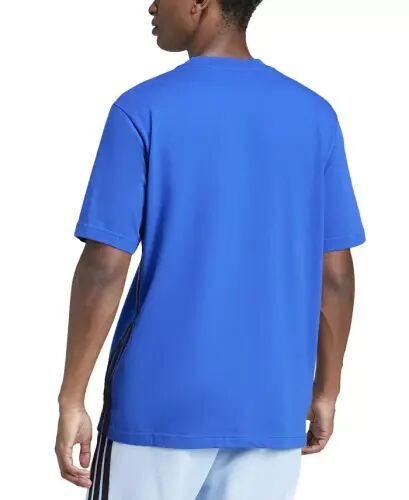 Men's Essential 3-Stripes Single Jersey T-Shirt - Royal Blue/Black - adidas (1)
