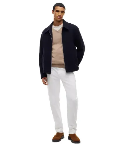 Men's Essential Cotton V-Neck Sweater - Safari Canvas - 4