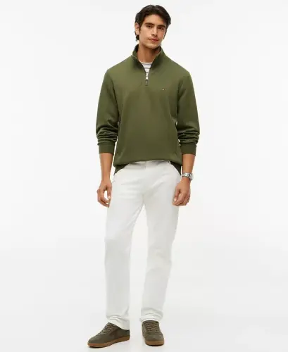 Men's Essential Intechno Knit Regular-Fit Quarter-Zip Sweatshirt - HUNTSMAN GREEN - 4