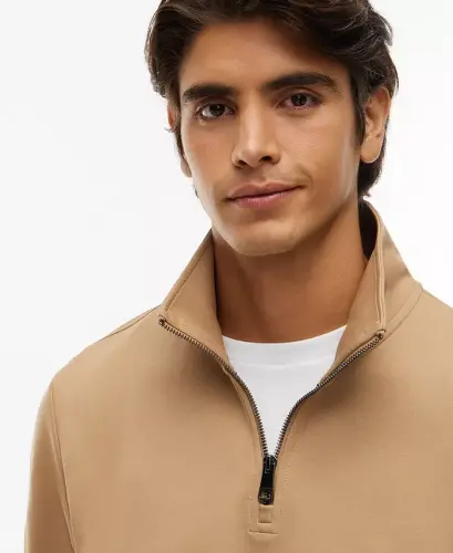 Men's Essential Intechno Knit Regular-Fit Quarter-Zip Sweatshirt - HUNTSMAN GREEN - 5