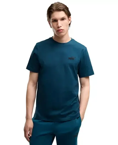 Men's Essential Small Logo Crewneck T-Shirt - Midnight Petrol - 1