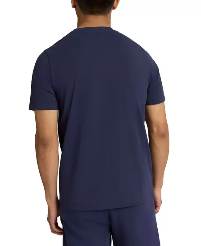 Men's Essential Small Logo T-Shirt-Blue - 3