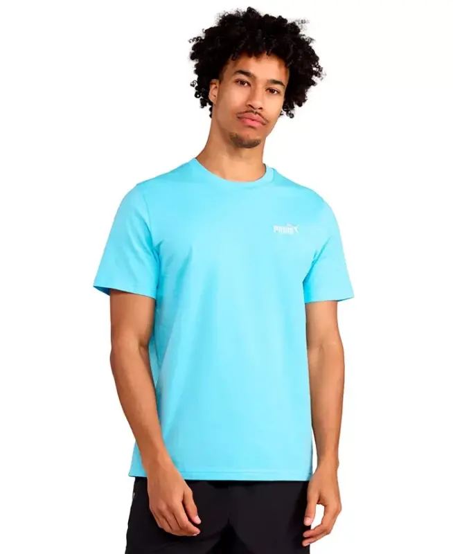Men's Essential Small Logo T-Shirt - Vibrant Blue - 1