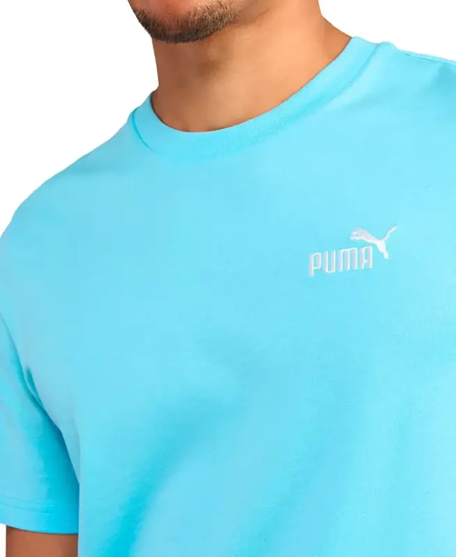 Men's Essential Small Logo T-Shirt - Vibrant Blue - 3