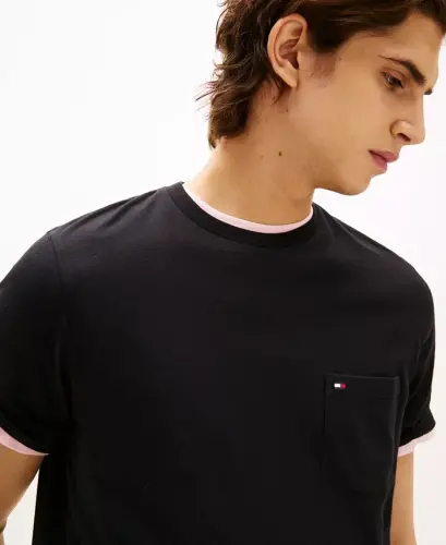 Men's Essential Solid Pocket T-Shirt - Black - 3