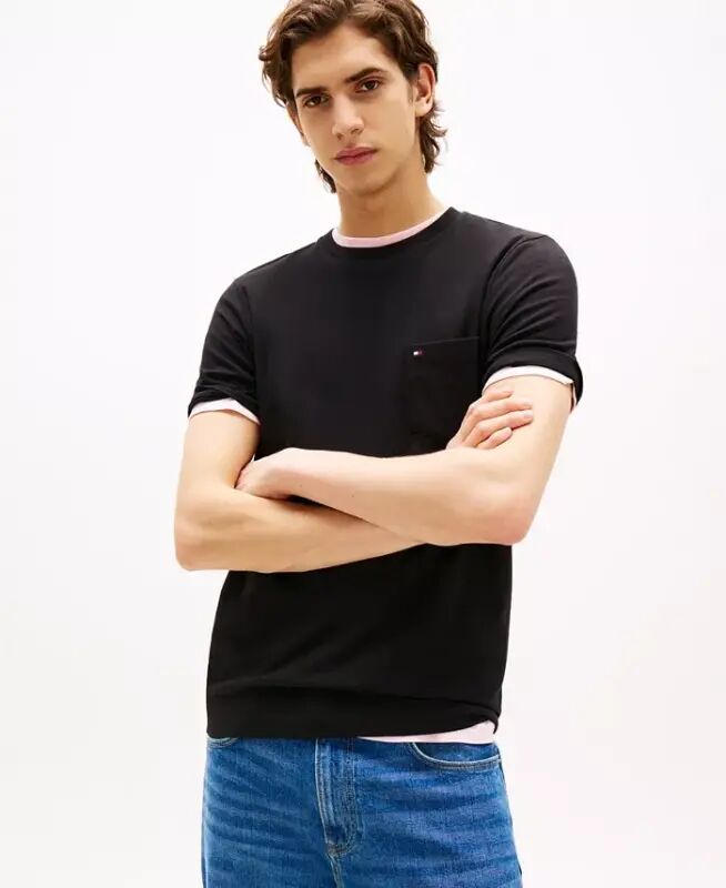 Men's Essential Solid Pocket T-Shirt - Black - Tommy Hilfiger