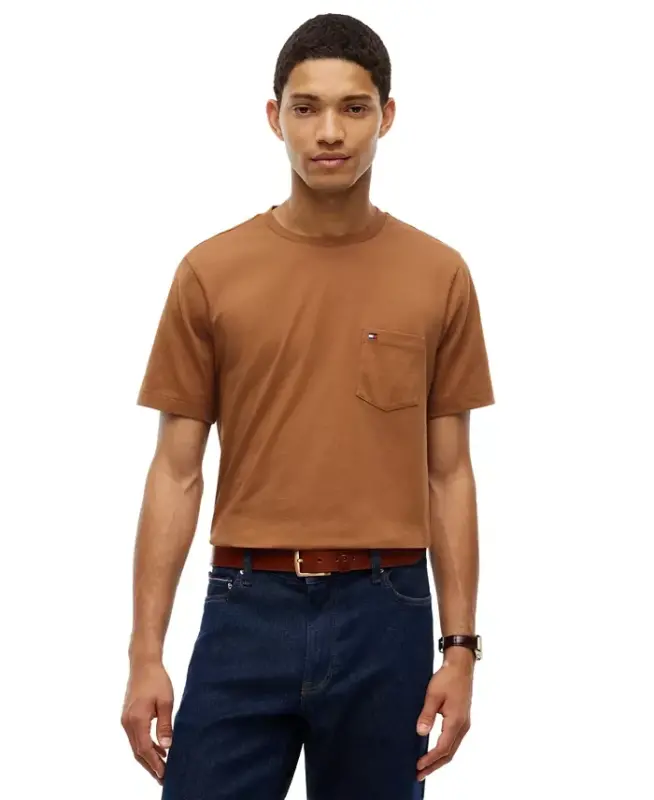 Men's Essential Solid Pocket T-Shirt - SKY BLUE - 7