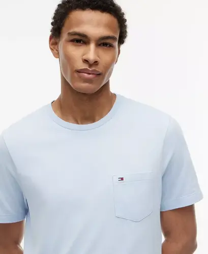 Men's Essential Solid Pocket T-Shirt - SKY BLUE - TOMMY HILFIGER (1)