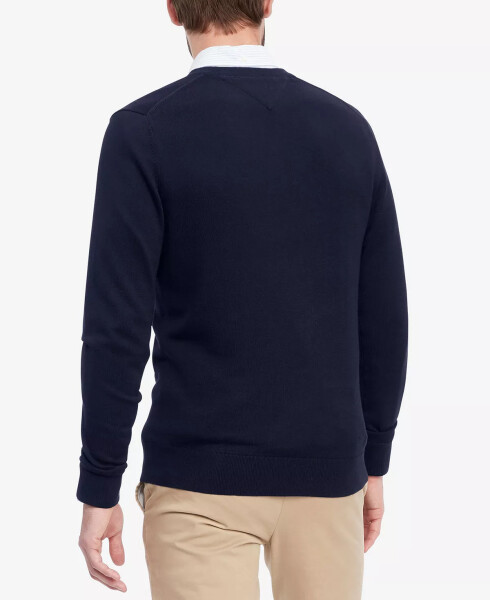 Men's Essential Solid V-Neck Sweater Desert Sky - 2