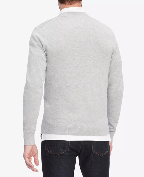 Men's Essential Solid V-Neck Sweater Light Grey Heather - 2