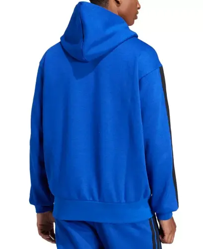 Men's Essential Three Stripes Fleece Hoodie - Royal Blue/Black - ADIDAS (1)