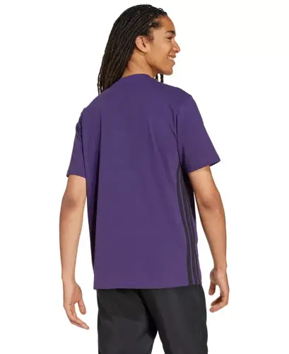 Men's Essential Three-Stripes Single Jersey T-Shirt - Aurora Plum - 3