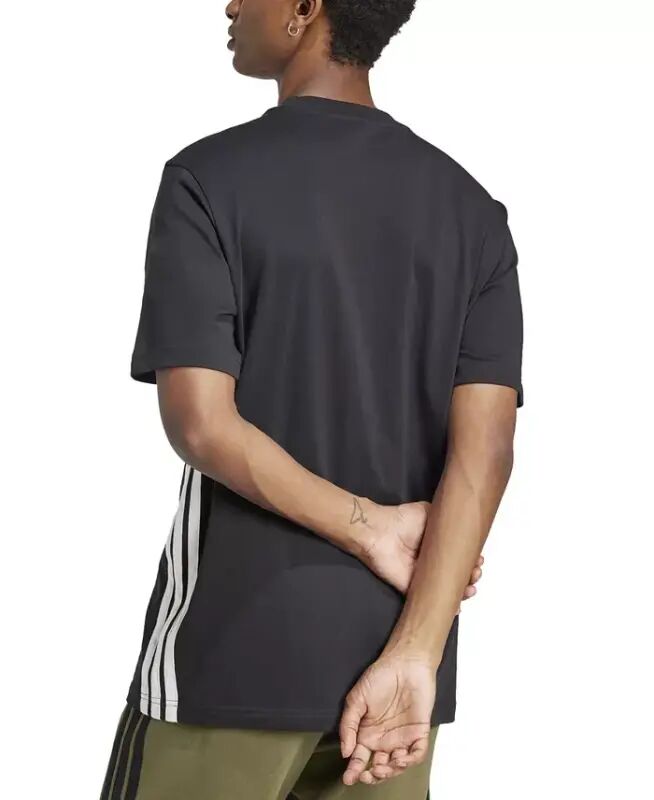 Men's Essential Three-Stripes Single Jersey T-Shirt-Black/whit - 2