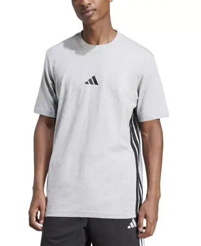 Men's Essential Three-Stripes Single Jersey T-Shirt-Mgh/blk 