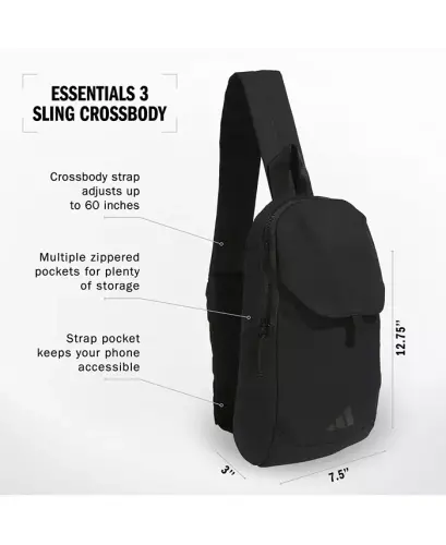 Men's Essentials 3 Lightweight Sling Bag-Black - 7