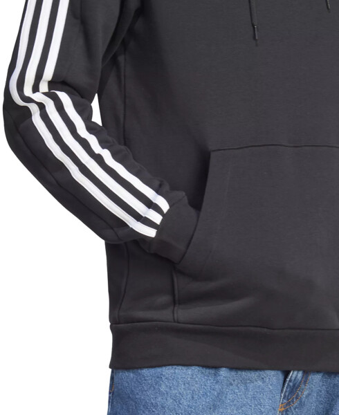 Men's Essentials 3-Stripes Regular-Fit Fleece Hoodie, Regular & Big & Tall Lucid Blue / Wht - 5