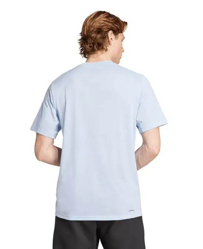 Men's Essentials Feel Ready Logo Training T-Shirt - Glow Blue - 3