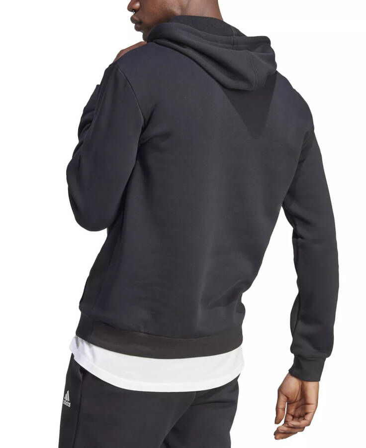 Men's Essentials Fleece Big Logo Hoodie Black / White - 2