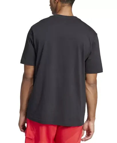 Men's Essentials Linear Logo Graphic Regular-Fit T-Shirt - Black/White - 2