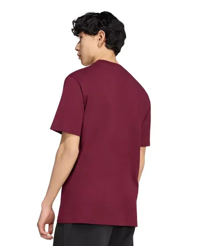 Men's Essentials Linear Logo Graphic Regular-Fit T-Shirt - Maroon - 3