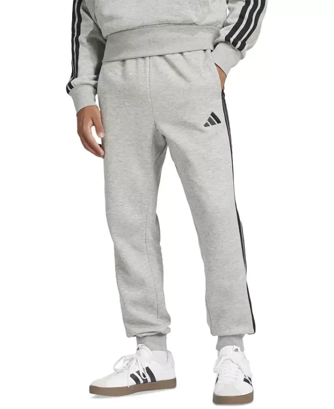 Men's Essentials Regular-Fit 3-Stripes Fleece Joggers - 1