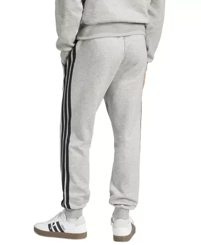 Men's Essentials Regular-Fit 3-Stripes Fleece Joggers - 4