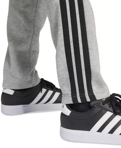 Men's Essentials Regular-Fit 3-Stripes Track Pants-Dark Blue/wht - 4