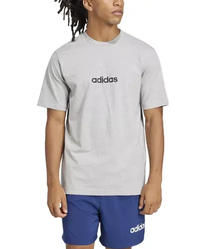 Men's Essentials Regular-Fit Linear Logo Graphic T-Shirt-Mgreyh/bla 