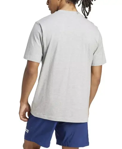 Men's Essentials Regular-Fit Linear Logo Graphic T-Shirt-Mgreyh/bla - ADIDAS (1)