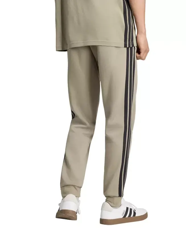 Men's Essentials Three-Stripes Regular-Fit Fleece Joggers - Maroon/Black - 6
