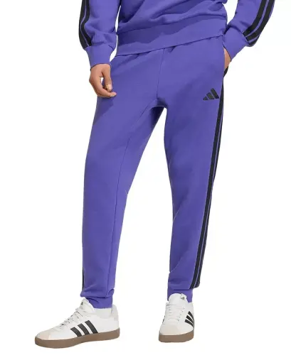 Men's Essentials Three-Stripes Regular-Fit Fleece Joggers - Pure Purple - 1