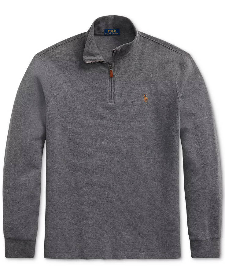 Men's Estate-Rib Cotton Quarter-Zip Pullover Barclay Heather - 11