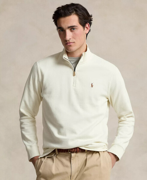 Men's Estate-Rib Cotton Quarter-Zip Pullover ParcModazoneent Cream - 1