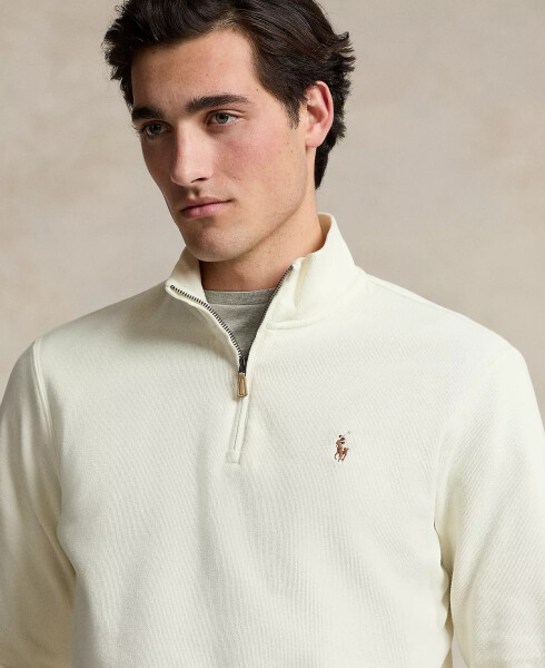 Men's Estate-Rib Cotton Quarter-Zip Pullover ParcModazoneent Cream - 4