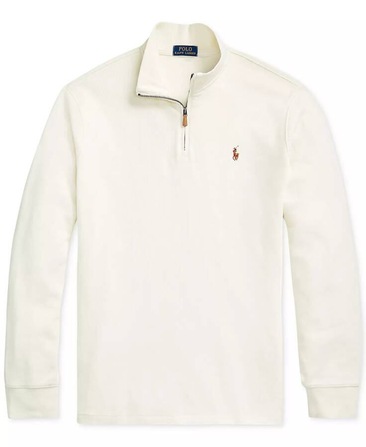 Men's Estate-Rib Cotton Quarter-Zip Pullover ParcModazoneent Cream - 7