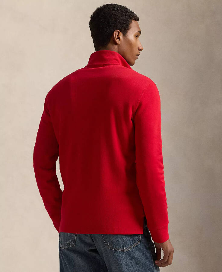 Men's Estate-Rib Cotton Quarter-Zip Pullover RL Red - 2