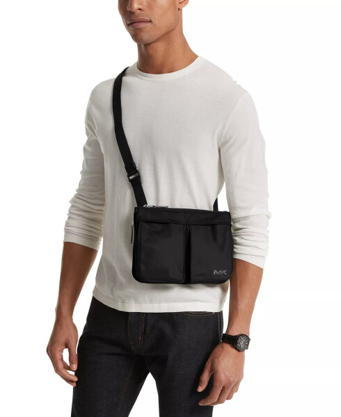 Men's Expandable Logo Crossbody Bag Black - 3