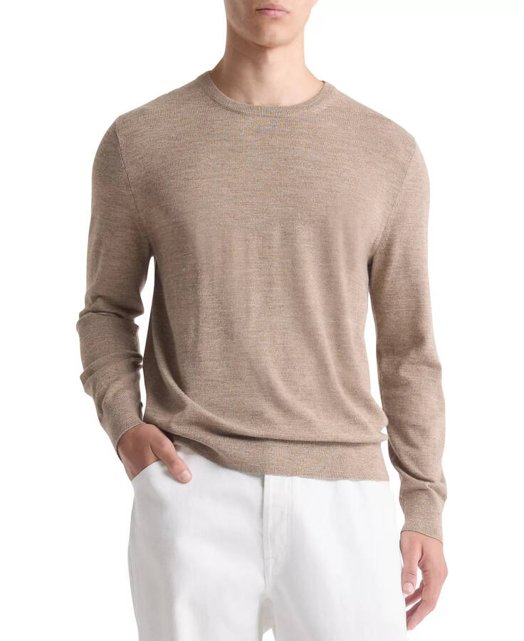 Men's Extra Fine Merino Wool Blend Sweater Cinder Heather - 1