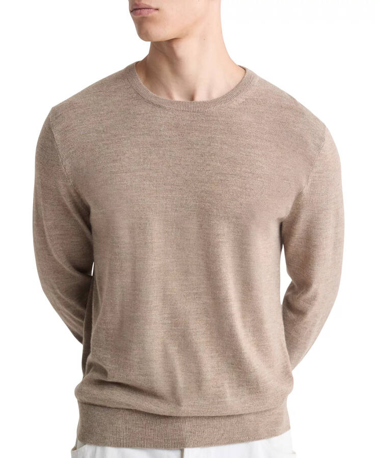 Men's Extra Fine Merino Wool Blend Sweater Cinder Heather - 3