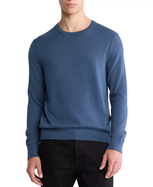 Men's Extra Fine Merino Wool Blend Sweater Insignia Blue - 1