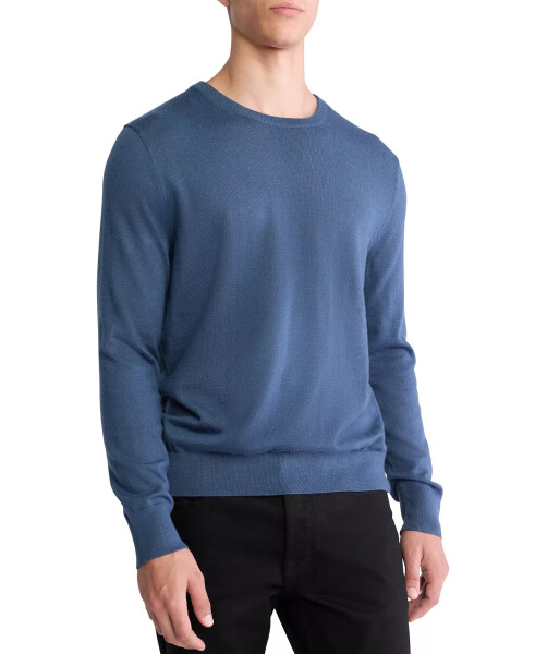 Men's Extra Fine Merino Wool Blend Sweater Insignia Blue - 2