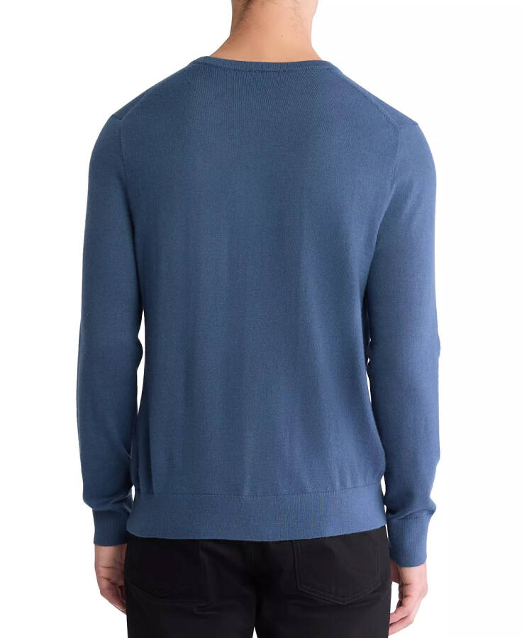 Men's Extra Fine Merino Wool Blend Sweater Insignia Blue - 3