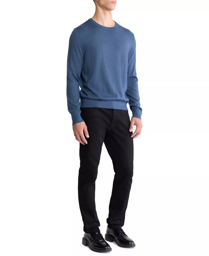 Men's Extra Fine Merino Wool Blend Sweater Insignia Blue - 4