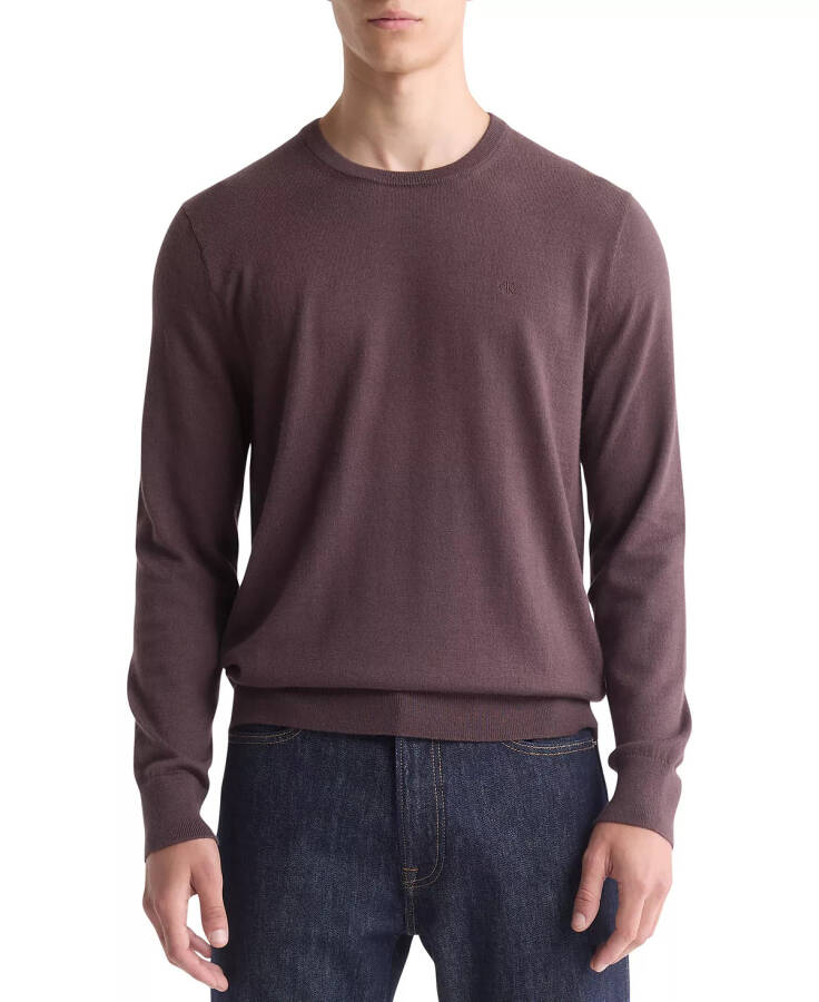 Men's Extra Fine Merino Wool Blend Sweater Raisin - 1