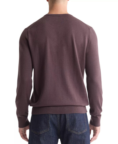 Men's Extra Fine Merino Wool Blend Sweater Raisin - 2