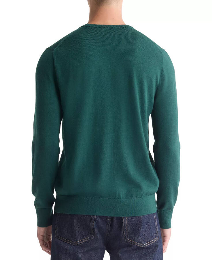 Men's Extra Fine Merino Wool Blend Sweater Sea Moss - 2